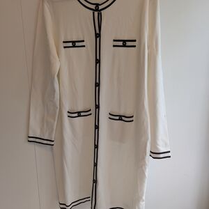 Karl Lagerfeld White Top with Black Accents